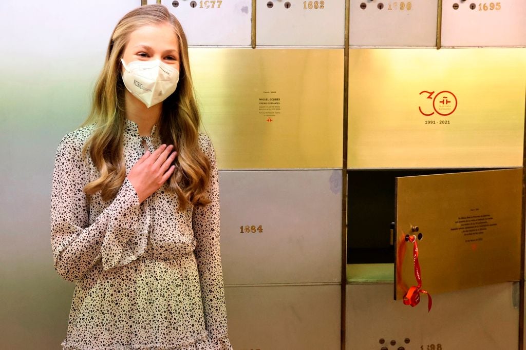 Princesa Leonor en su primer acto en solitario en el aniversario del Instituto Cervantes