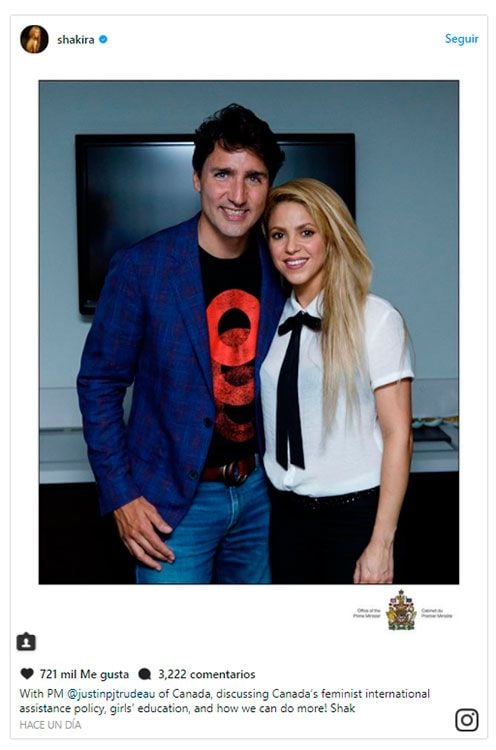 shakira justin trudeau global citizen