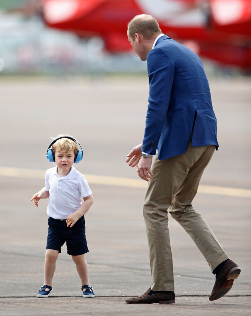 El príncipe Guillermo con el príncipe George