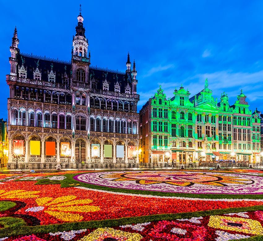 grand place bruselas flores alfombras