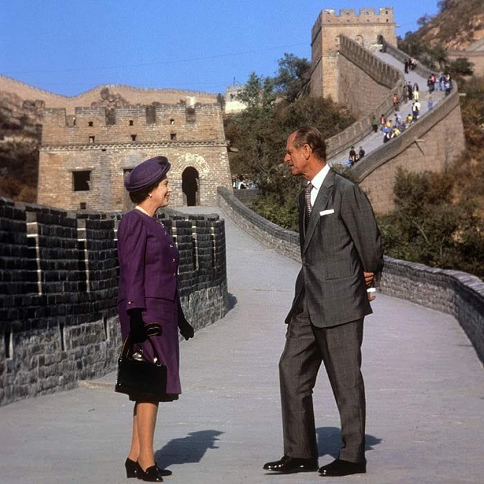 Isabel II y Felipe de Edimburgo, durante un viaje a China en 1986