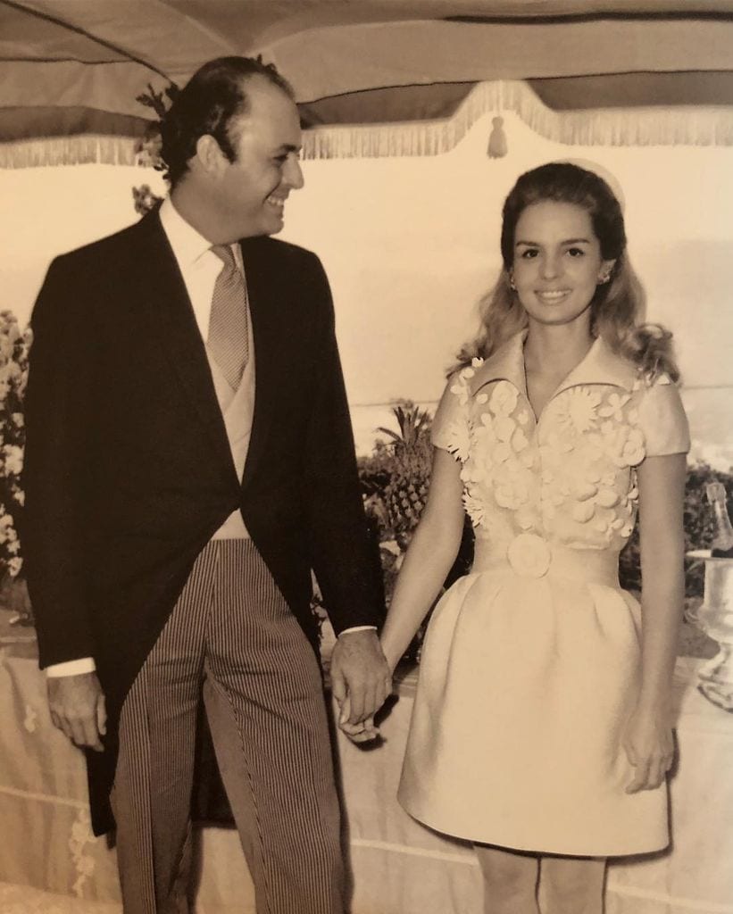 Carolina Herrera y Reinaldo Herrera de jóvenes