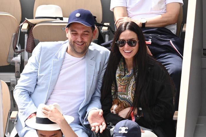 Demi Moore y Daniel Humm en el tenis