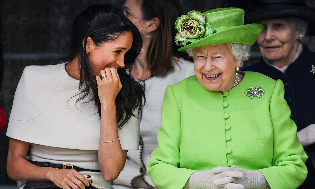 Meghan praised the Queen saying \'in terms of female leadership, she is the most shining example of what that looks like\'