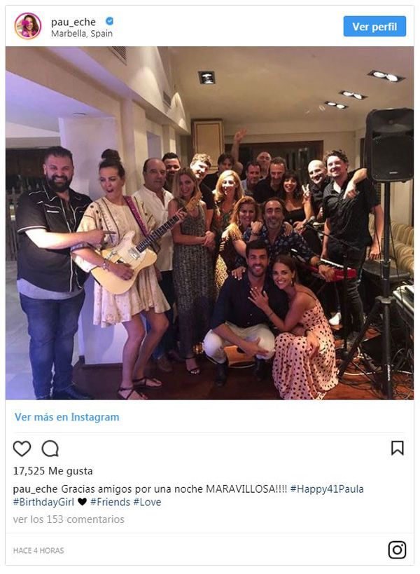 La fiesta de cumpleaños de Paula Echevarría