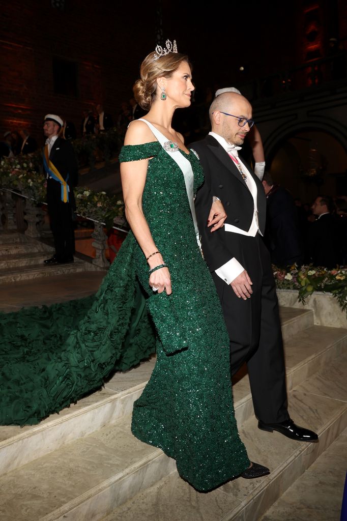 Magdalena de Suecia Premios Nobel vestido verde