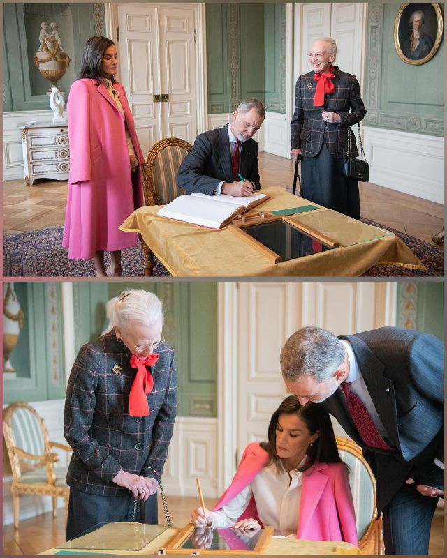 Los reyes Felipe y Letizia con Margarita de Dinamarca