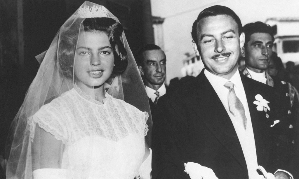 Princess Ira Von Furstenberg And Prince Alfonso Von Hohenlohe-Langenburg\'S Wedding In 1955