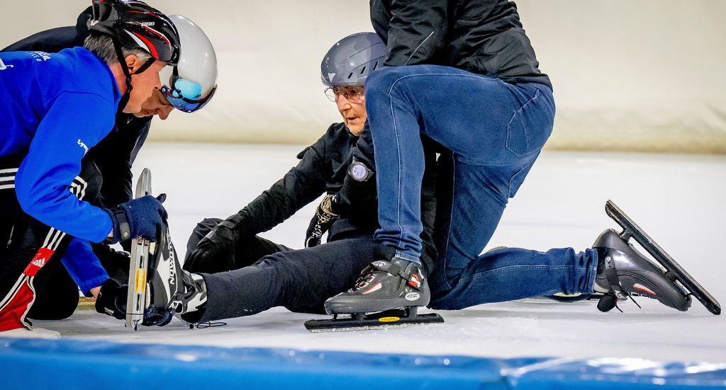 La princesa Margarita de los Países Bajos ha sufrido una caída mientras patinaba sobre hielo en Heerenveen, Países Bajos