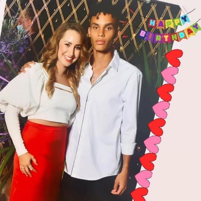 Jazmin Grimaldi en el 18 cumpleaños de su hermano Alexandre