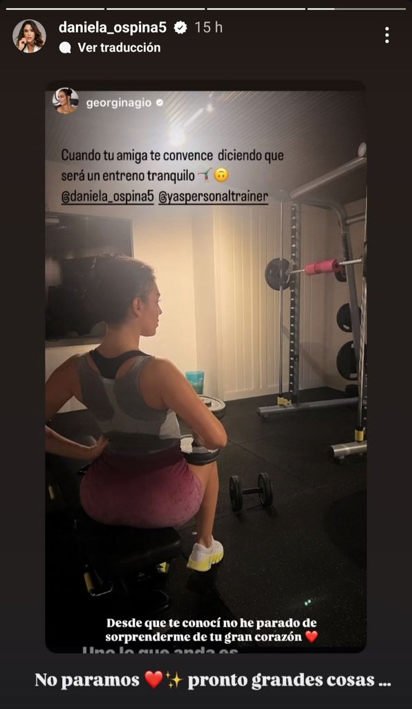 Georgina Rodríguez compartió una historia mencionando a su amiga Daniela Ospina.