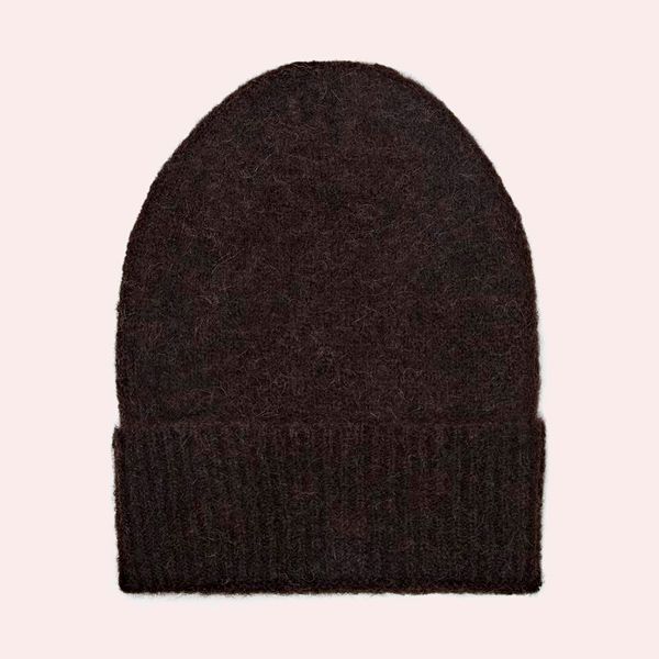 Gorro punto grueso con alpaca