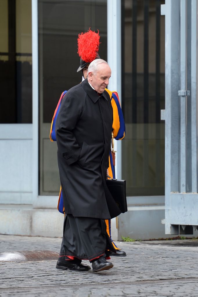 Imagen del cardenal Bergoglio en el Vaticano el 7 de marzo, días antes de ser nombrado sucesor del papa Benedicto XVI