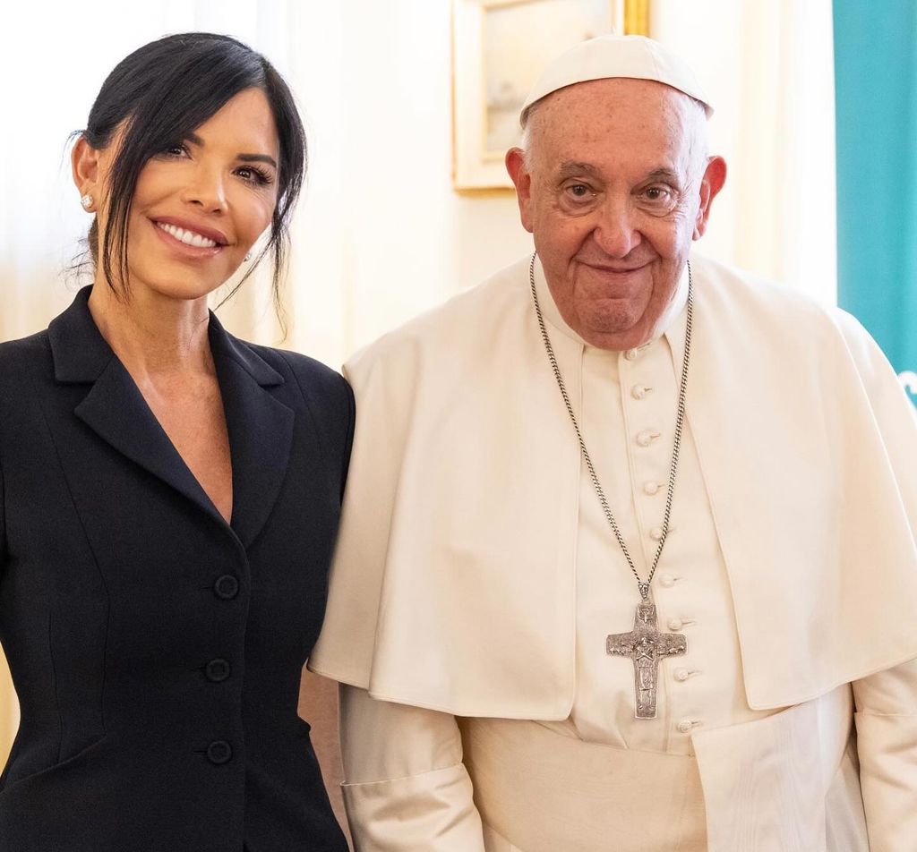 Lauren Sanchez se mostró muy agradecida por su encuentro con el Papa Francisco.