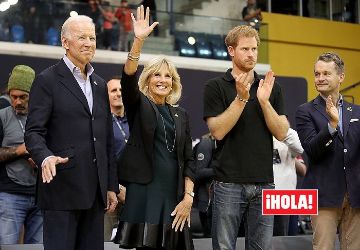 El príncipe Harry con el matrimonio Biden