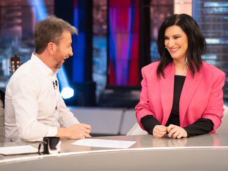 Pablo Motos con Laura Pausini