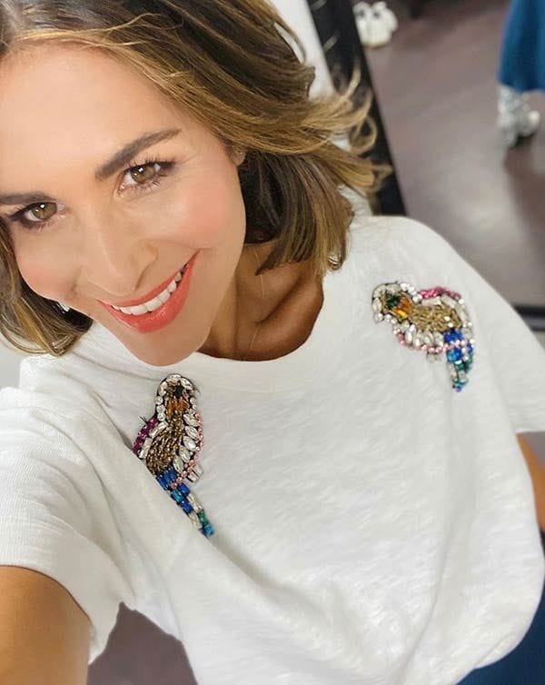 Nuria Roca con camiseta de loros