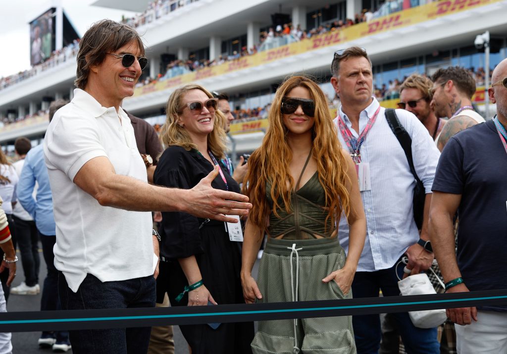 Shakira y Tom Cruise en la Fórmula 1 en Florida, 2023