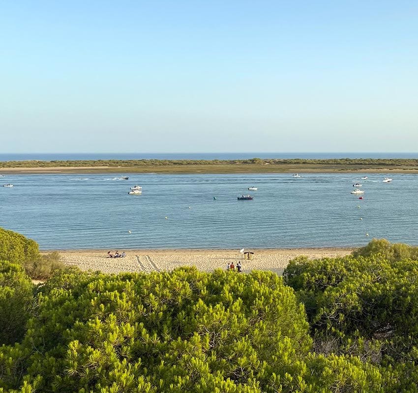 El Rompido, Huelva, playas y desembocadura del río Piedras