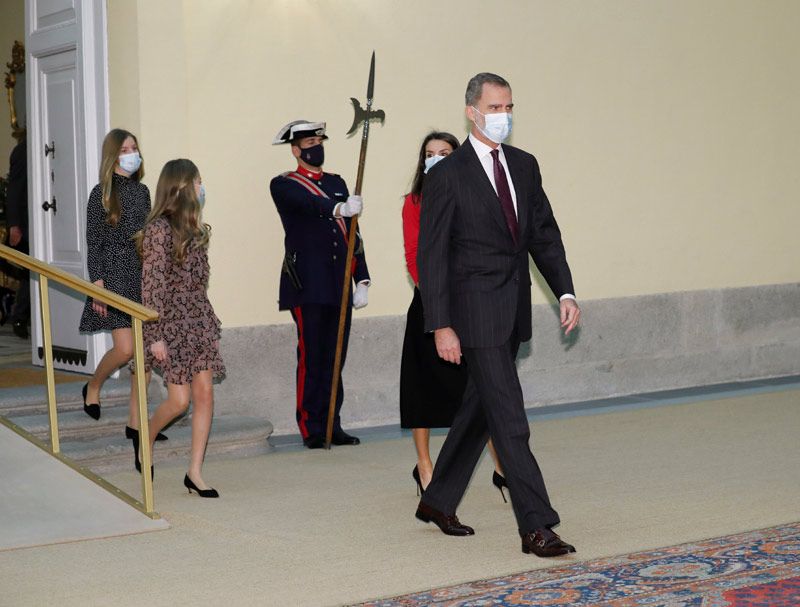 Rey Felipe, reina Letizia, princesa Leonor e infanta Sofía