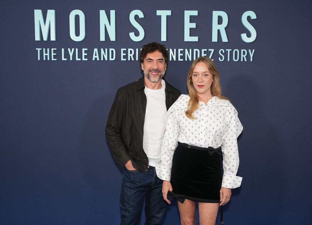 Con Javier Bardem, en la presentación de 'Monstruos'