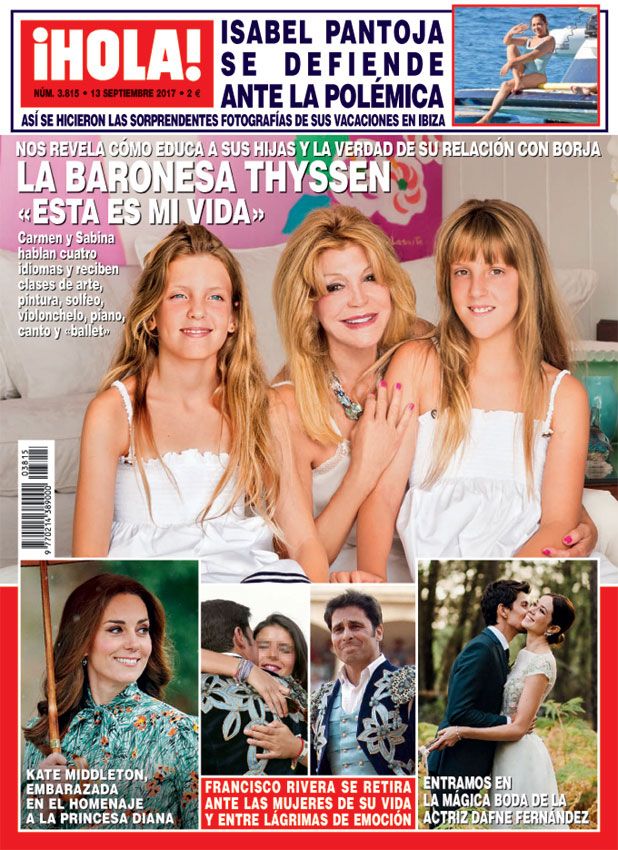 En ¡HOLA!, la Baronesa Thyssen nos revela cómo educa a sus hijas y la verdad de su relación con Borja