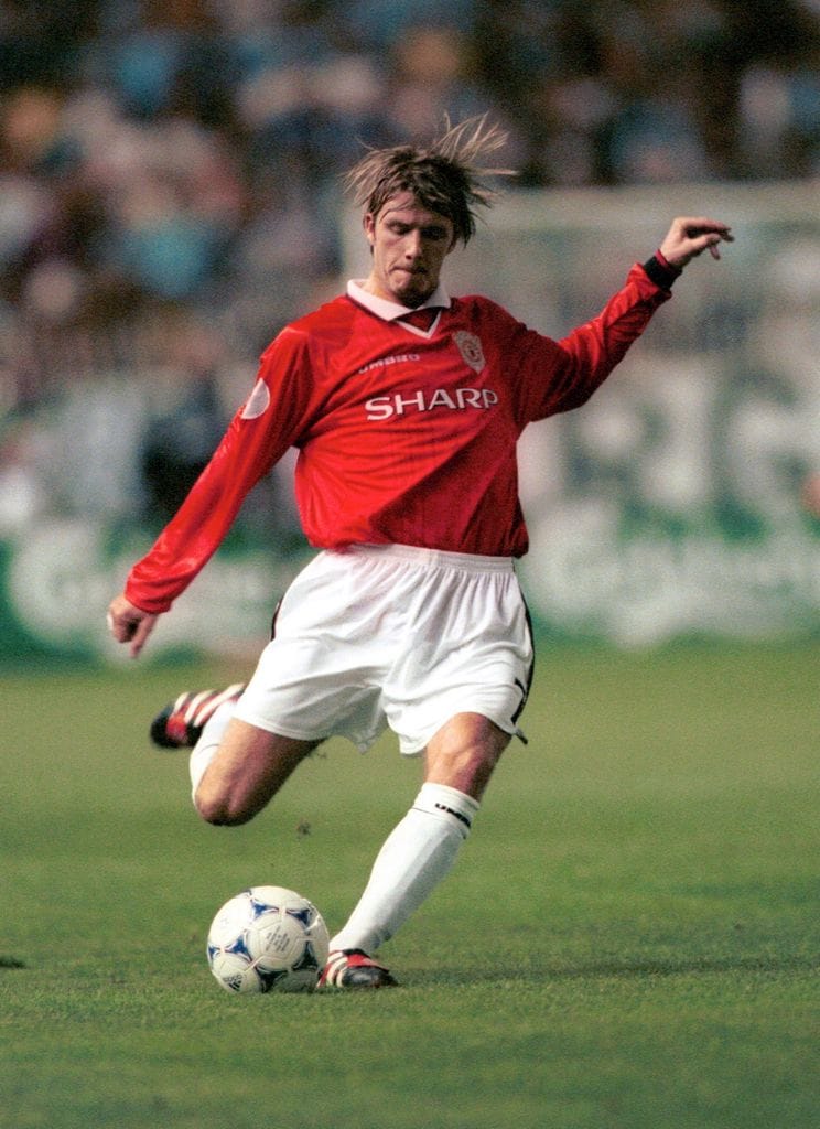 David Beckham en sus tiempos en el Manchester United