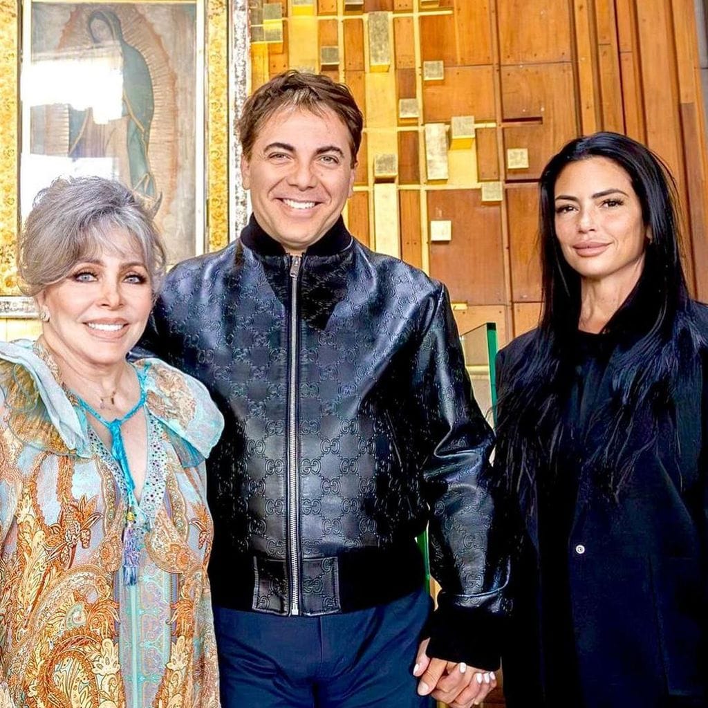 Cristian Castro y Verónica Castro con Mariel Sánchez