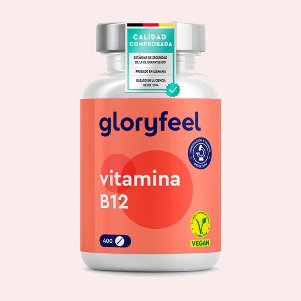 Vitamina B12 400 Tabletas de Metilcobalamina Bioacitva de Gloryfeel