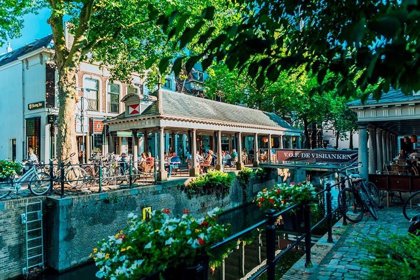 Canales en la ciudad holandesa de Gouda