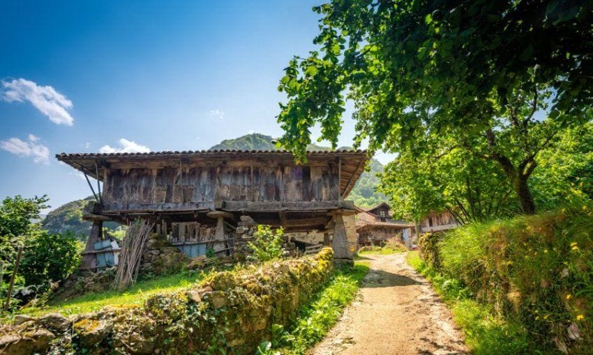 Hórreos de la localidad de Espinaredo, Asturias