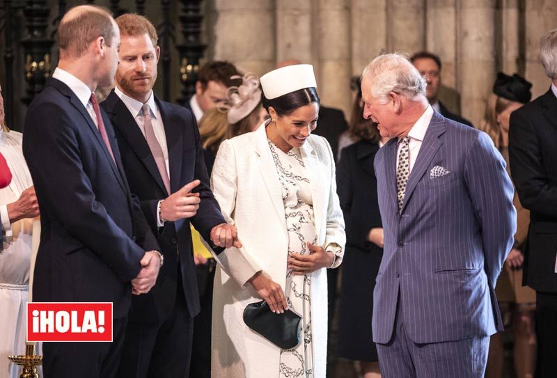 Meghan Markle, príncipe Harry, Príncipe Guillermo y Príncipe Carlos