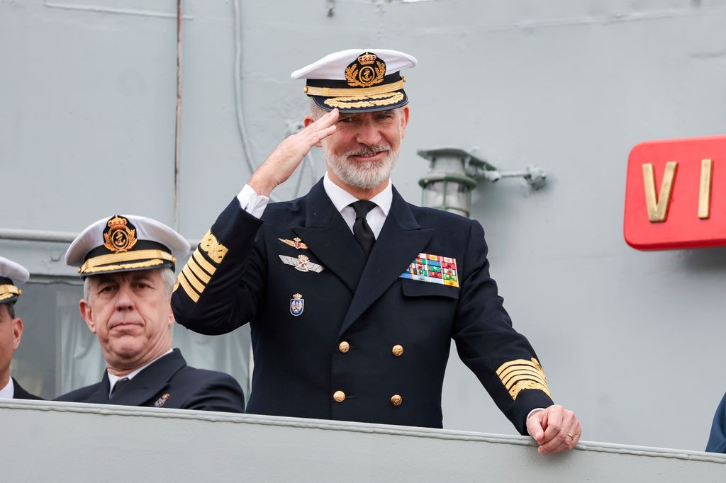 Los Reyes en la salida de Elcano