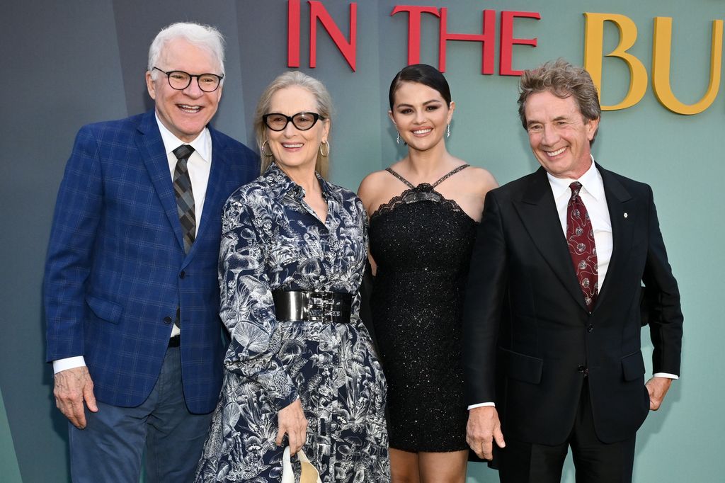 Steve Martin, Meryl Streep, Selena Gomez y Martin Short en la premiere de la cuarta temporada de  "Only Murders In The Building" 