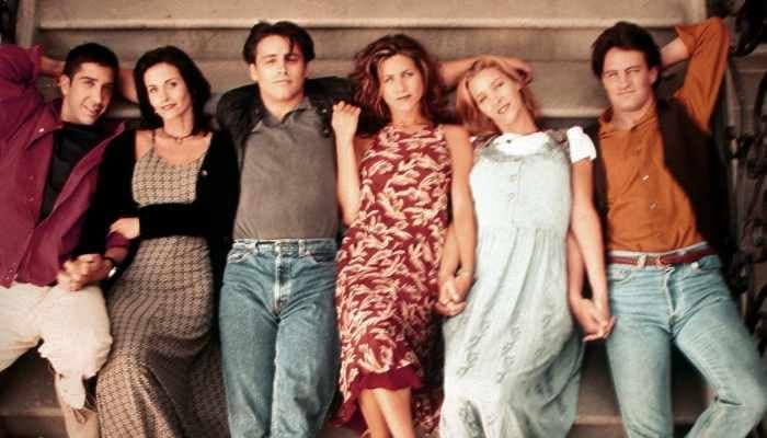 Matthew Perry junto a sus compañeros de'Friends'