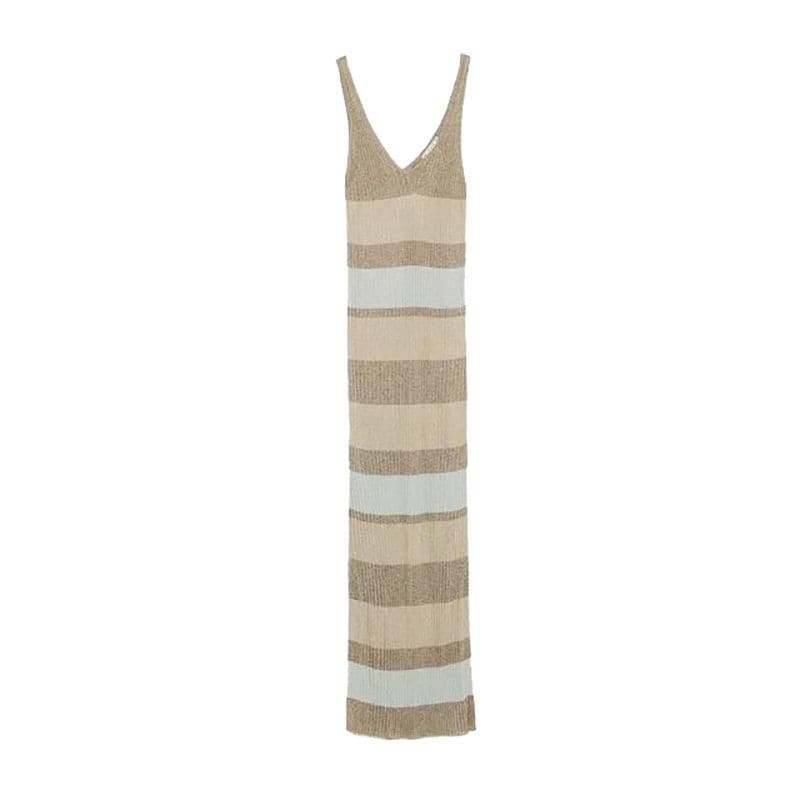 zara striped ribbed dress