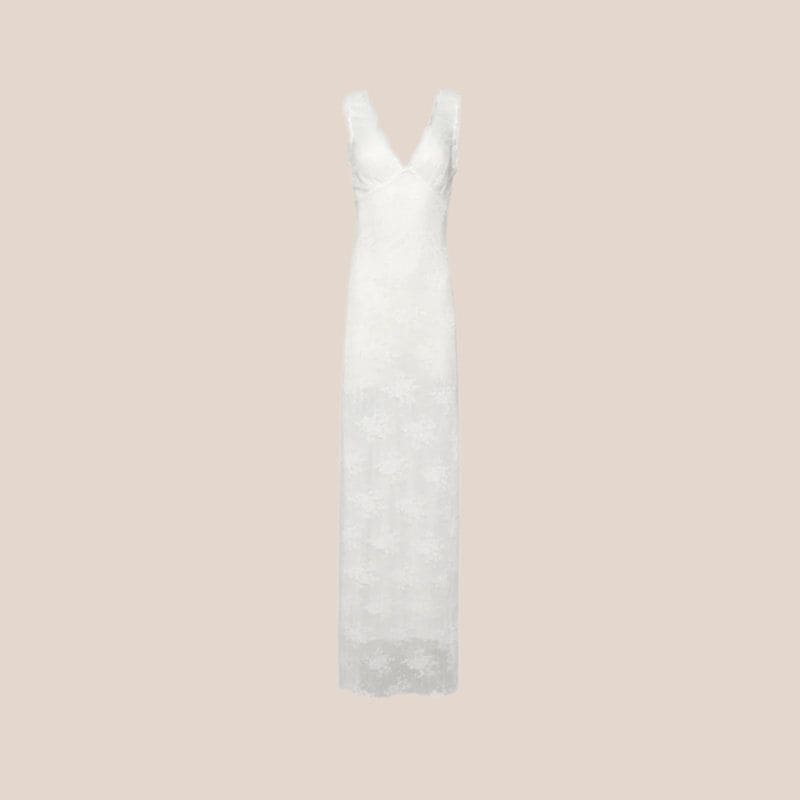 vestido blanco encaje name the brand