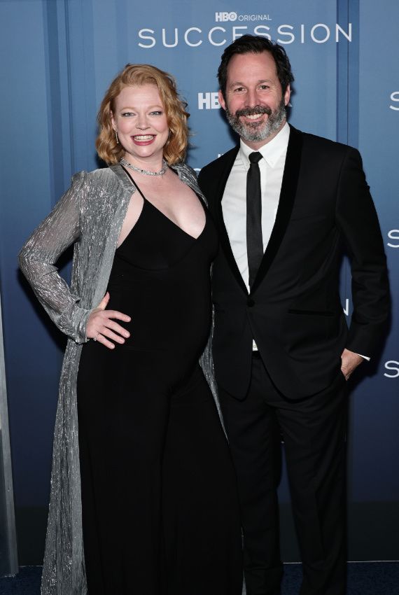 Sarah Snook y su marido Dave Lawson