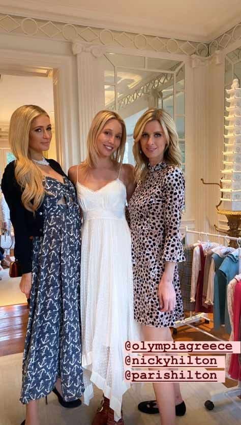 Marie-Chantal, Olimpya de Grecia y Paris y Nicky Hilton