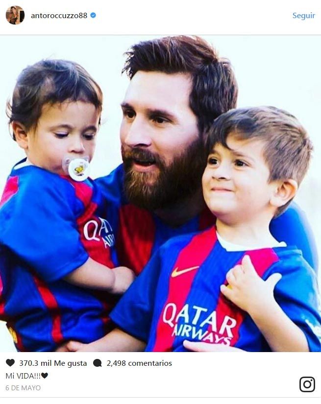 Leo Messi y sus hijos