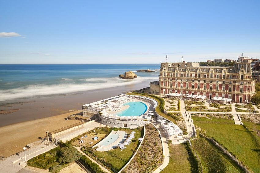 Panorámica del Hotel du Palais en Biarritz