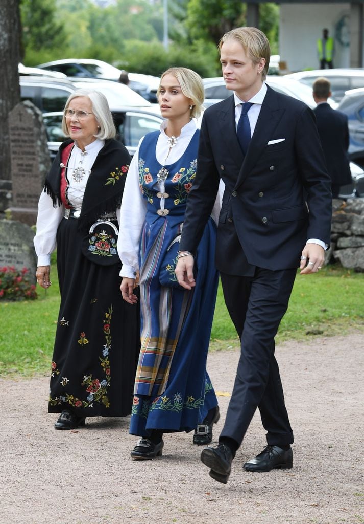 Marius Borg Hoiby with Juliana Snekkestad at the confirmation of Prince Sverre