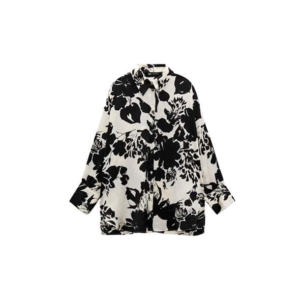 blusa flores zara