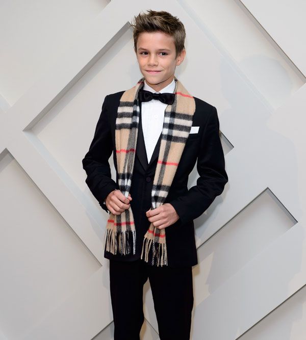 Romeo Beckham ha hecho ya sus pinitos como modelo para Burberry
