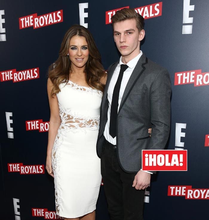 Liz Hurley y su sobrino Miles