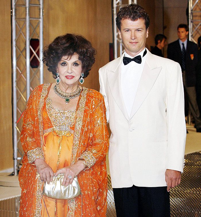 Gina Lollobrigida y Javier Rigau