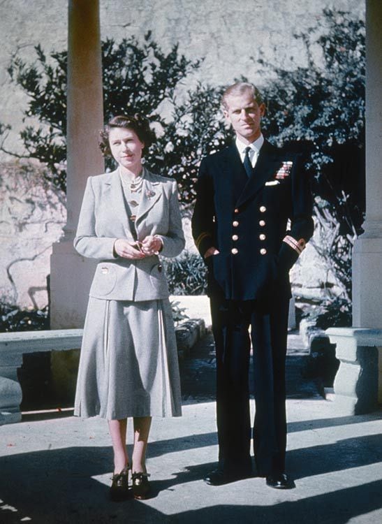 Isabel II y Felipe de Edimburgo, en Malta