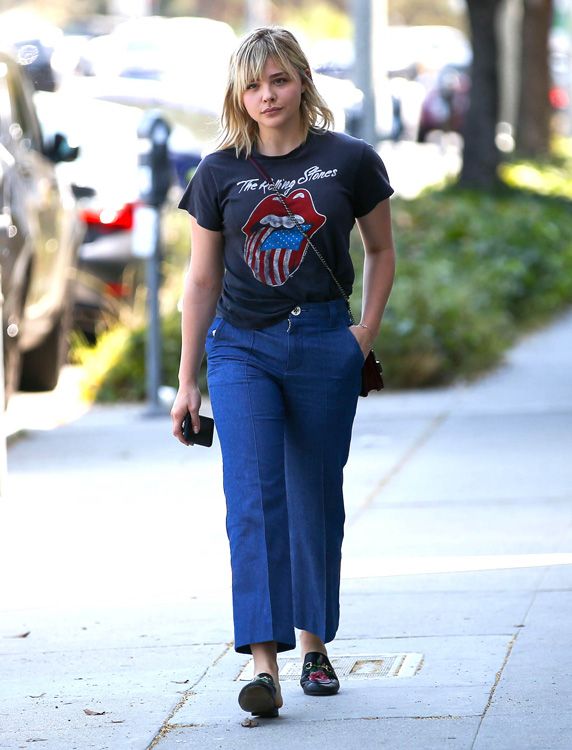 Chloe Moretz camiseta rock band