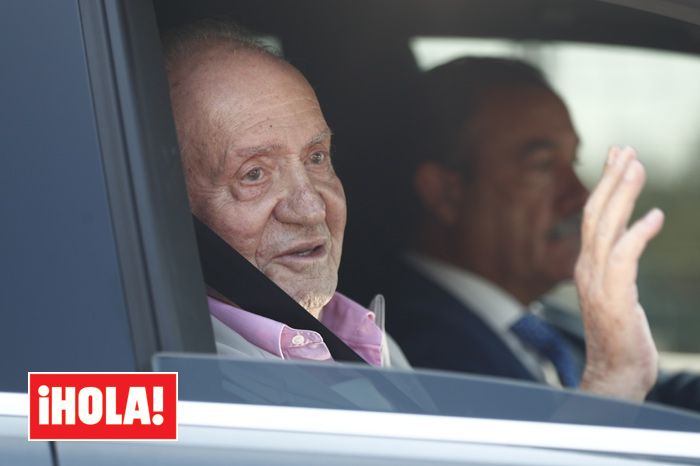 El rey Juan Carlos a la salida del hospital