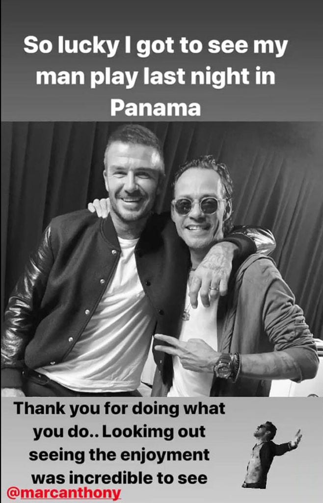 David Beckham y Marc Anthony